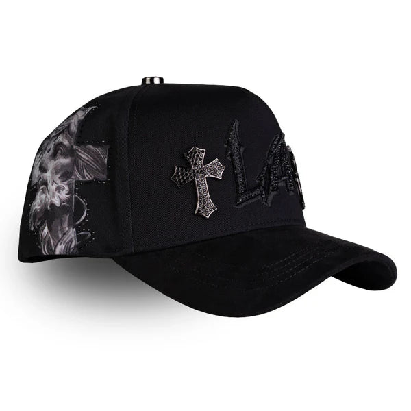 rico hats LA CHROME BLACK