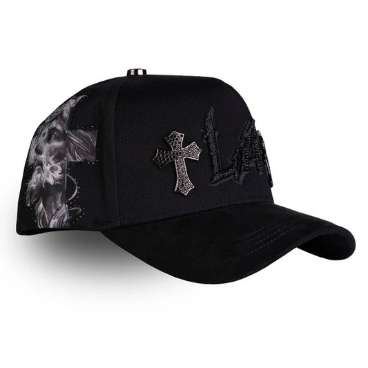 rico hats LA CHROME BLACK