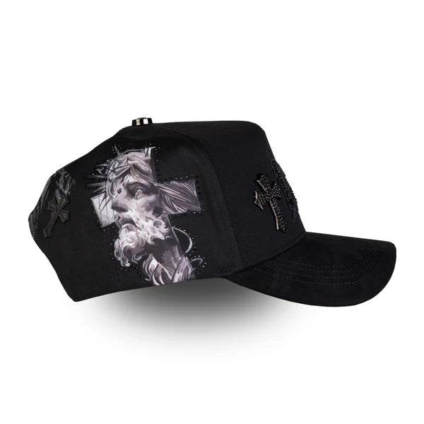 rico hats LA CHROME BLACK