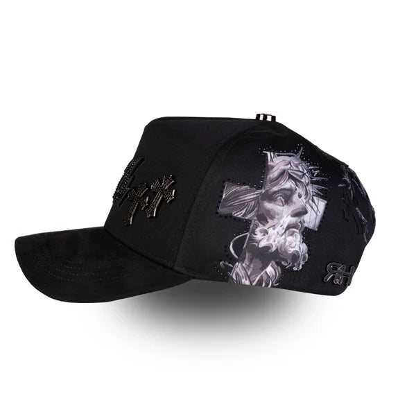 rico hats LA CHROME BLACK